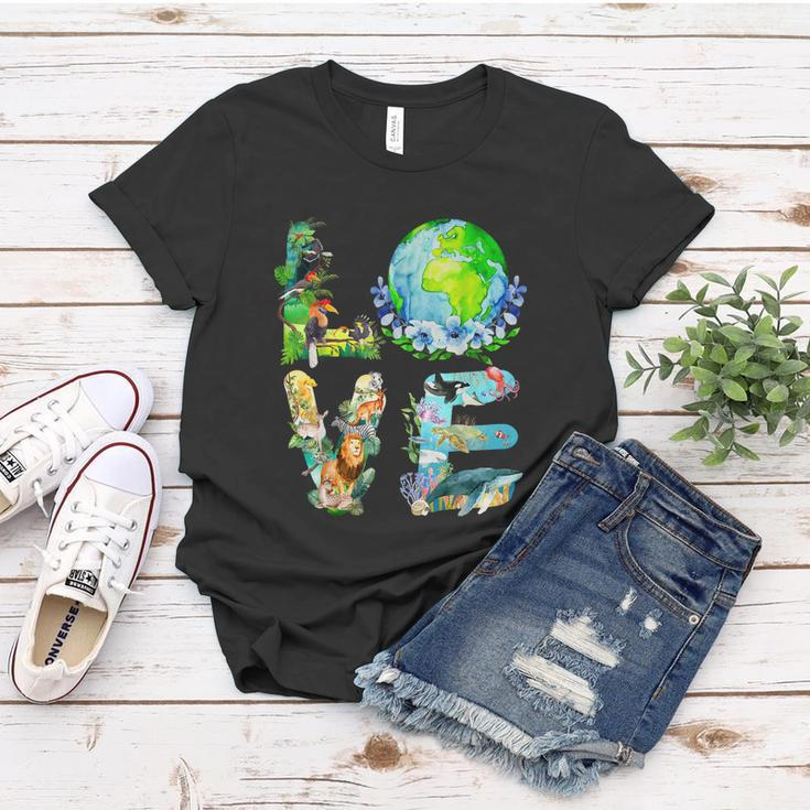 Love World Earth Day 2022 Planet Environmental Animal Tshirt Women T-shirt Unique Gifts