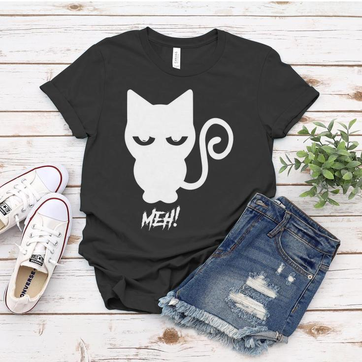 Meh Cat Funny Halloween Quote Women T-shirt Unique Gifts