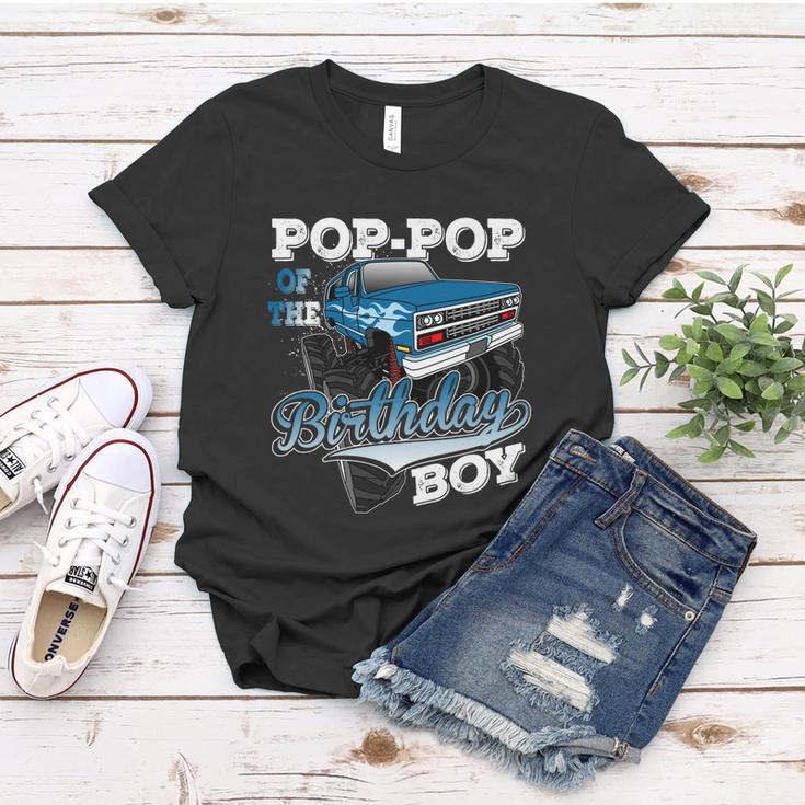 Mens Popgiftpop Of The Birthday Boy Monster Truck Birthday Gift Women T-shirt Unique Gifts