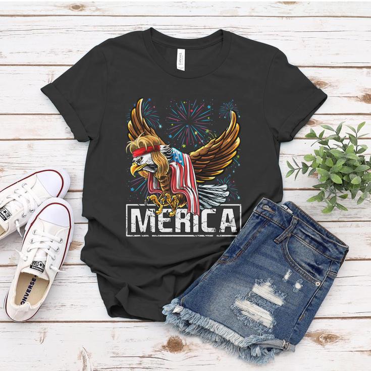 Merica Bald Eagle Mullet 4Th Of July American Flag Patriotic Funny Gift Women T-shirt Unique Gifts