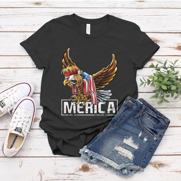 Merica Bald Eagle Mullet 4Th Of July American Flag Patriotic Gift Women T-shirt Unique Gifts