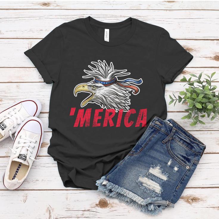 Merica Usa Bald Eagle Mullet Distressed 4Th Of July Gift Funny Gift Women T-shirt Unique Gifts