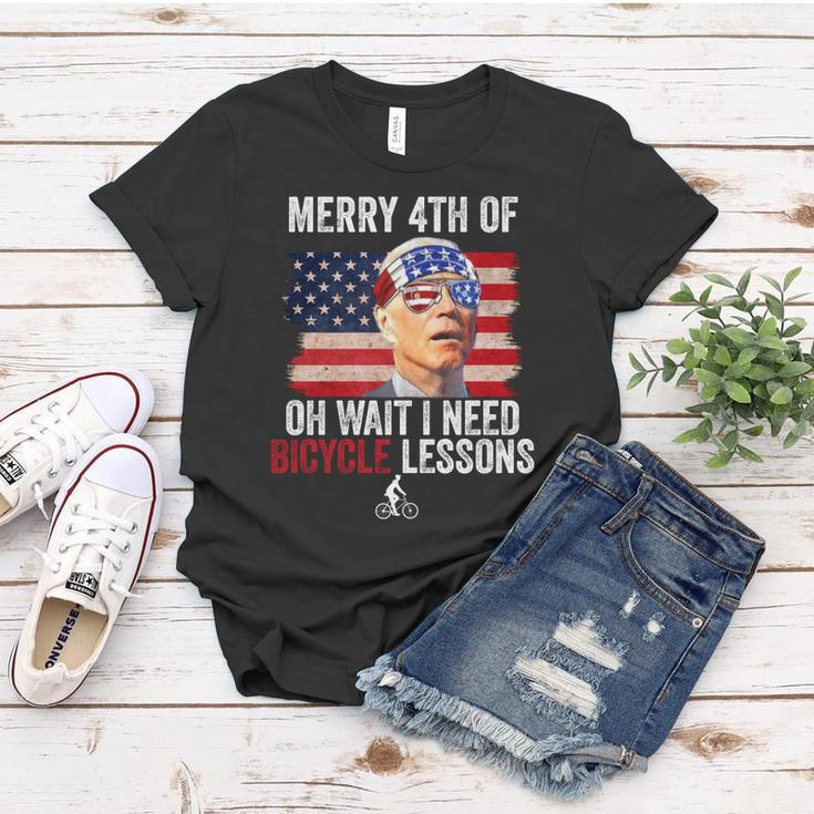Merry 4Th Of July Biden Bike Bicycle Falls Off Funny Women T-shirt Unique Gifts
