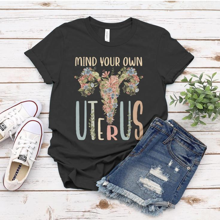 Mind Your Own Uterus Floral Vintage Feminist Pro Choice Cool Gift Women T-shirt Unique Gifts