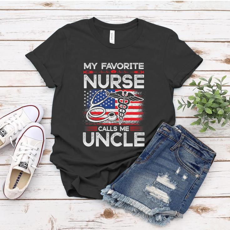 My Favorite Nurse Calls Me Uncle Funny 4Th Of July Women T-shirt Unique Gifts