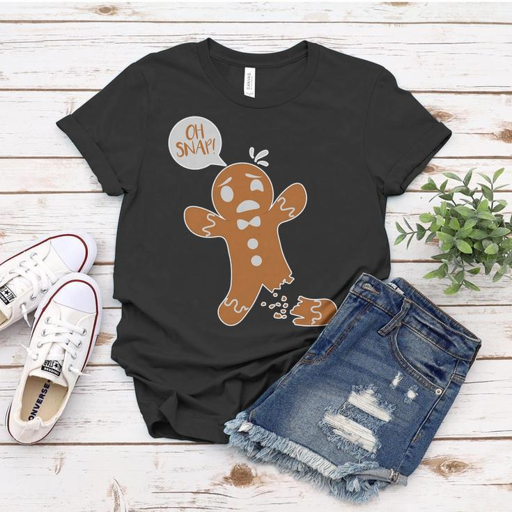 Oh Snap Funny Gingerbread Christmas Women T-shirt Unique Gifts
