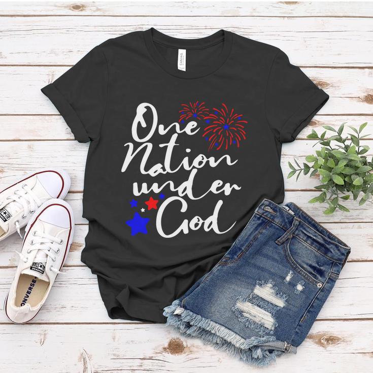 One Nation Under God Firework 4Th Of July V2 Women T-shirt Unique Gifts