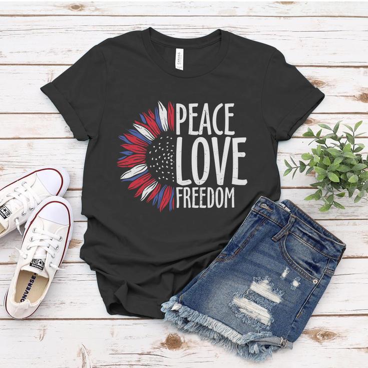 Peace Love Freedom For 4Th Of July Plus Size Shirt For Men Women Family Unisex Women T-shirt Unique Gifts