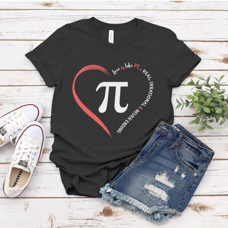 Pi Day Love Is Like Pi Valentines Math Teacher Gift Women T-shirt Unique Gifts