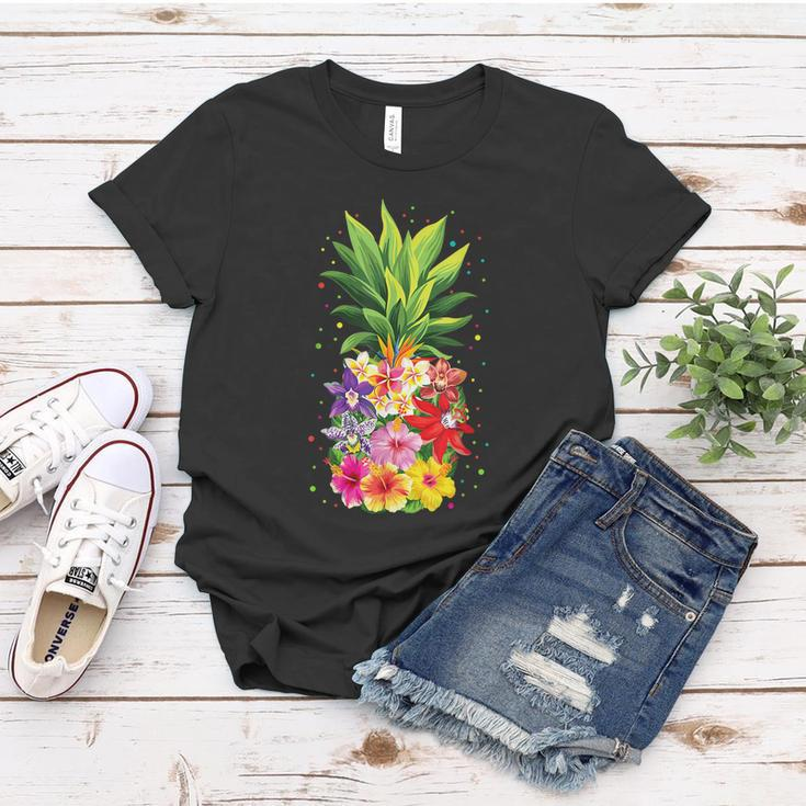 Pineapple Flowers Aloha Hawaii Vintage Hawaiian Floral Women Women T-shirt Unique Gifts