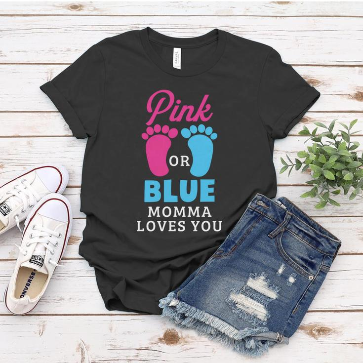 Pink Or Blue Pa Loves You Gender Reveal Meaningful Gift Women T-shirt Unique Gifts