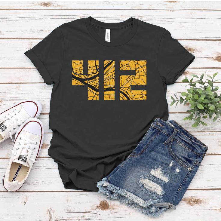 Pittsburgh 412 Map V2 Women T-shirt Unique Gifts