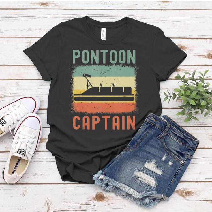 Pontoon Captain Retro Vintage Funny Boat Lake Outfit Women T-shirt Unique Gifts