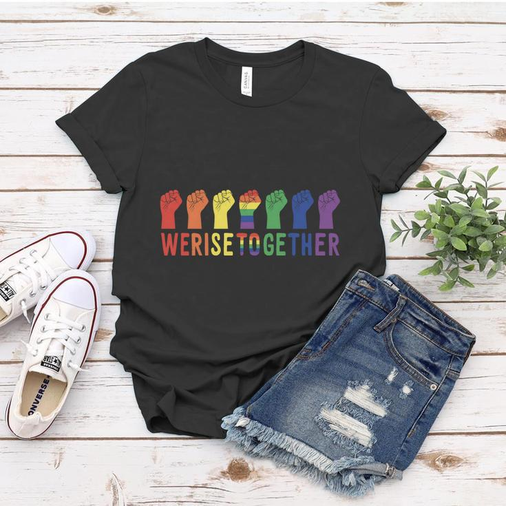 Pride Month We Rise Together Lgbt Pride Women T-shirt Unique Gifts