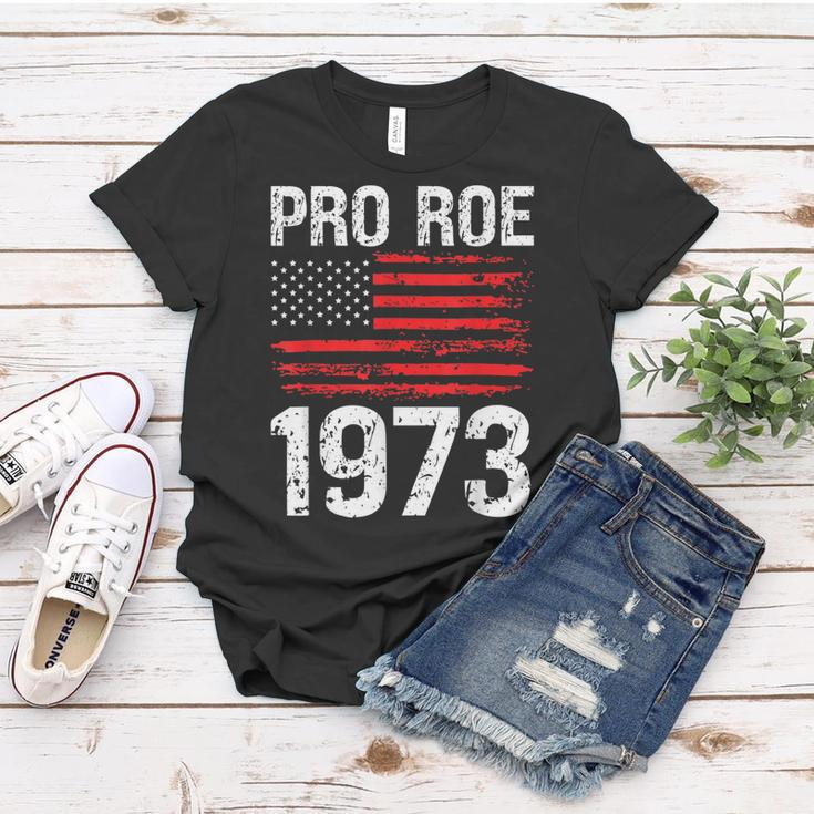 Pro Roe 1973 Reproductive Rights America Usa Flag Distressed Women T-shirt Funny Gifts