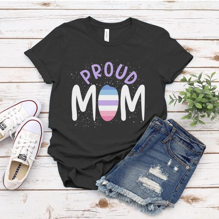Proud Mom Bi Gender Flag Gay Pride Mothers Day Lgbt Bigender Great Gift Women T-shirt Unique Gifts