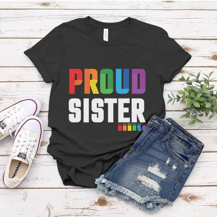 Proud Sister Gay Pride Month Lbgt Women T-shirt Unique Gifts