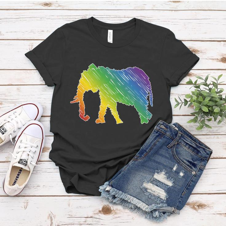 Rainbow Elephant V2 Women T-shirt Unique Gifts