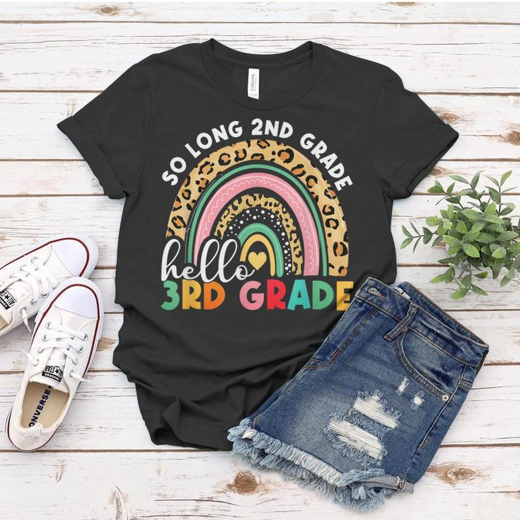 Rainbow So Long 2Nd Grade Hello 3Rd Grade Teacher Kids Women T-shirt Funny Gifts