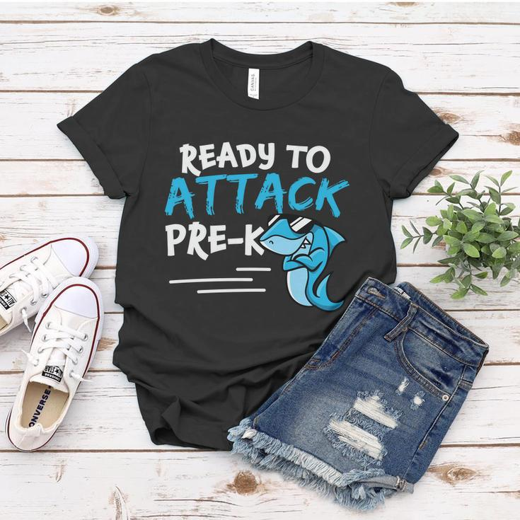 Ready To Attack Prek Shark Back To School Women T-shirt Unique Gifts