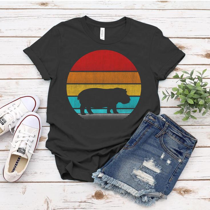 Retro Vintage Hippopotamus Women T-shirt Unique Gifts