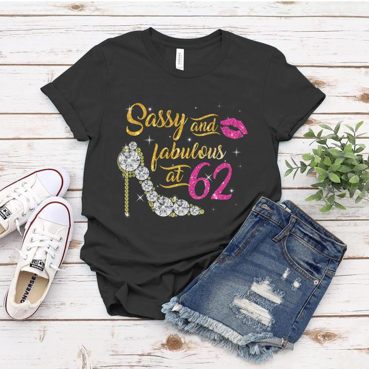Sassy And Fabulous At 62 Years Old 62Nd Birthday Shoe Lip Women T-shirt Unique Gifts