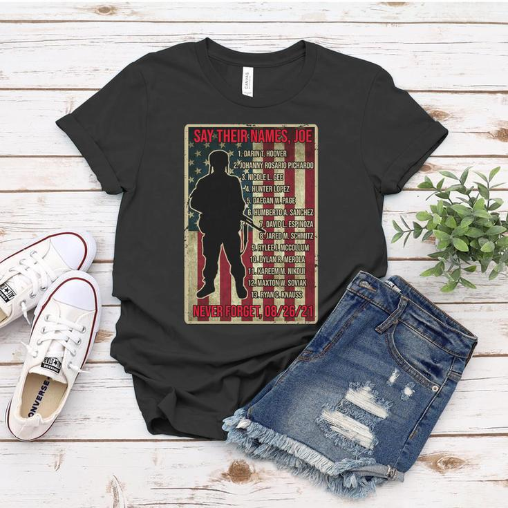 Say Their Names Joe Of 13 Fallen Soldiers Tribute Tshirt Women T-shirt Unique Gifts