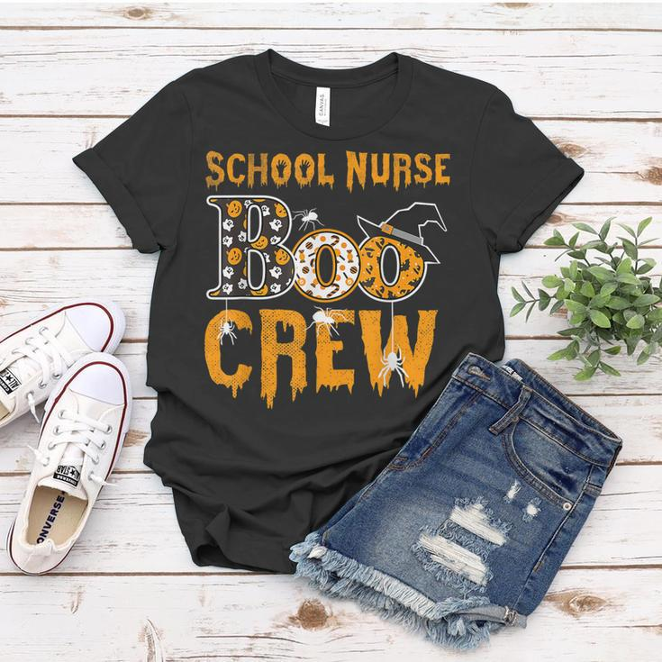 School Nurse Teacher Boo Crew Halloween School Nurse Teacher Women T-shirt Funny Gifts