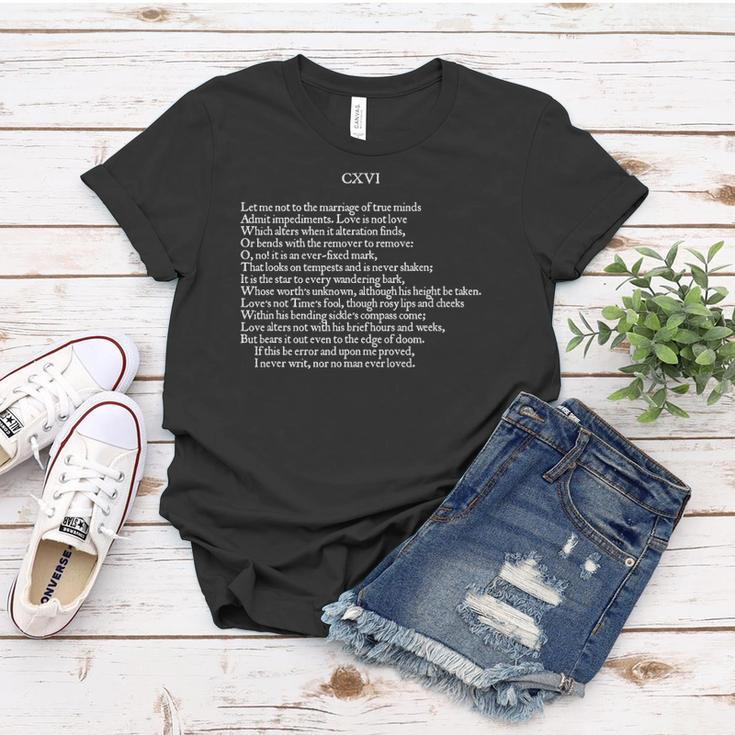 Shakespearian Sonnet-116 Poet Lover Women T-shirt Unique Gifts