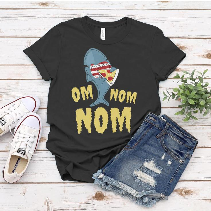 Shark Eating Pizza Om Nom Nom Women T-shirt Unique Gifts