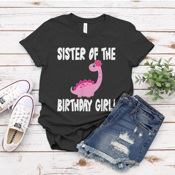 Sister Of The Birthday Girl Dinosaur Matching Family Party Women T-shirt Unique Gifts