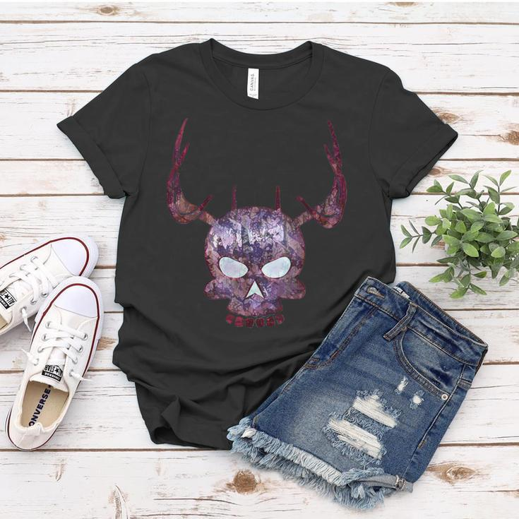 Skull Deer Antler Halloween Scary - Bone Design Women T-shirt Funny Gifts