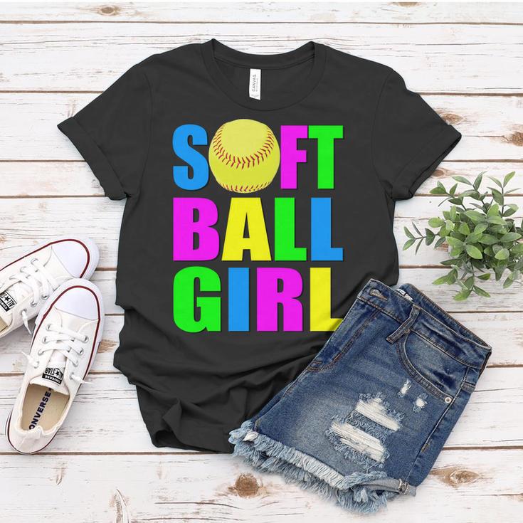 Softball Girl Tshirt Women T-shirt Unique Gifts