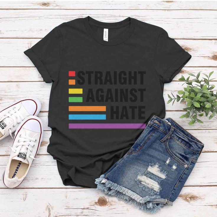 Straight Against Hate Pride Month Lbgt Women T-shirt Unique Gifts