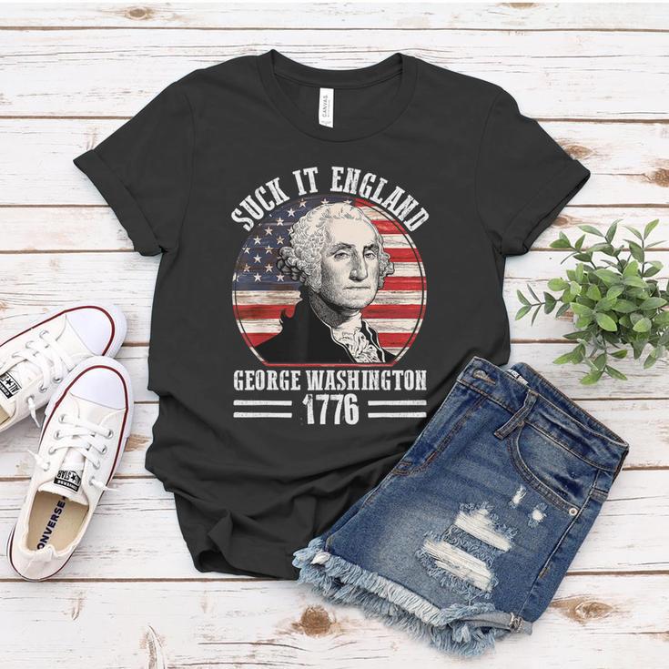 Suck It England Funny 4Th Of July George Washington Women T-shirt Unique Gifts