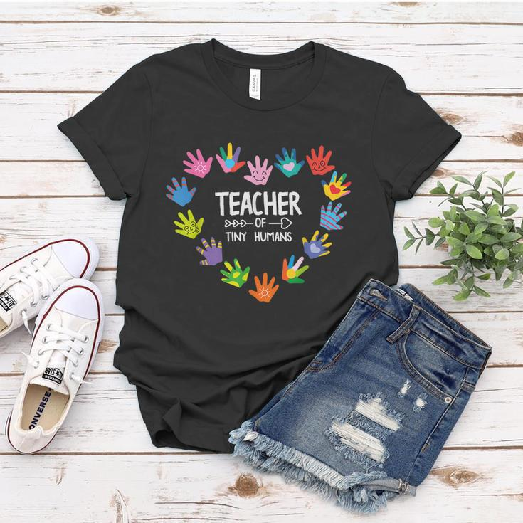Teacher Of Tiny Humans Kindergarten Preschool Teacher Women T-shirt Unique Gifts
