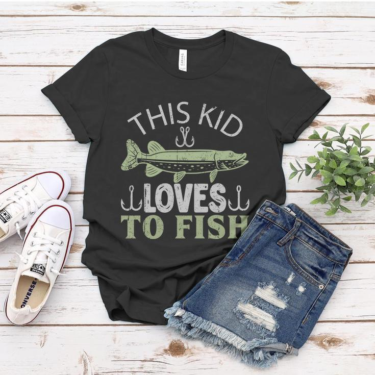 This Kid Loves To Fish Women T-shirt Unique Gifts