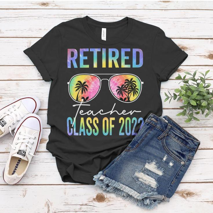 Tie Dye Retired Teacher Class Of 2022 Glasses Summer Teacher Women T-shirt Funny Gifts