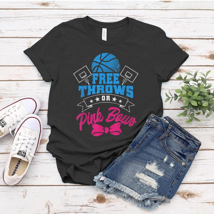 Tu Free Throws Or Pink Bows Gender Reveal Costume Family Women T-shirt Unique Gifts