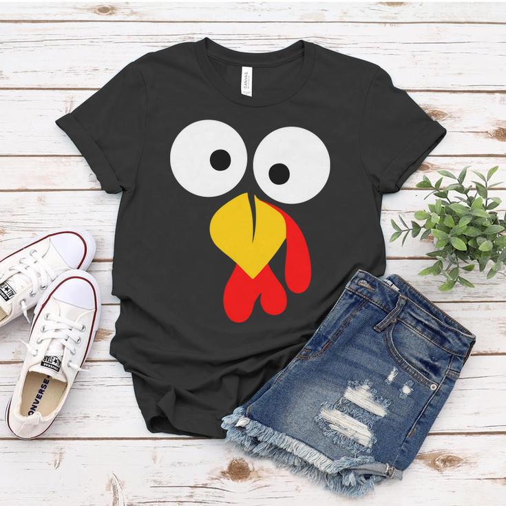 Turkey Face Funny Thanksgiving Day Tshirt Women T-shirt Unique Gifts