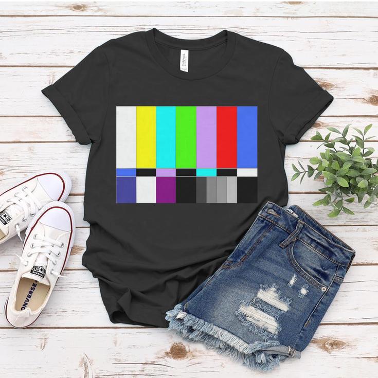 Tv Colors Bars Organic Screen Retro Women T-shirt Unique Gifts