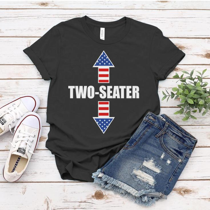 Two-Seater Usa Flag Arrows Funny Tshirt Women T-shirt Unique Gifts
