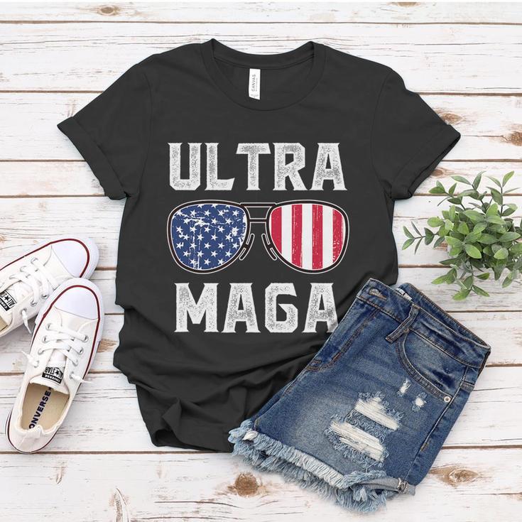 Ultra Maga Sunglasses American Flag Funny Anti Biden Women T-shirt Unique Gifts