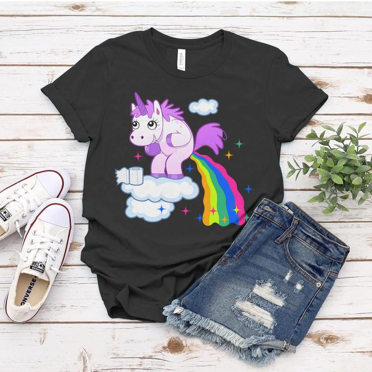 Unicorn Pooping A Rainbow Tshirt Women T-shirt Unique Gifts