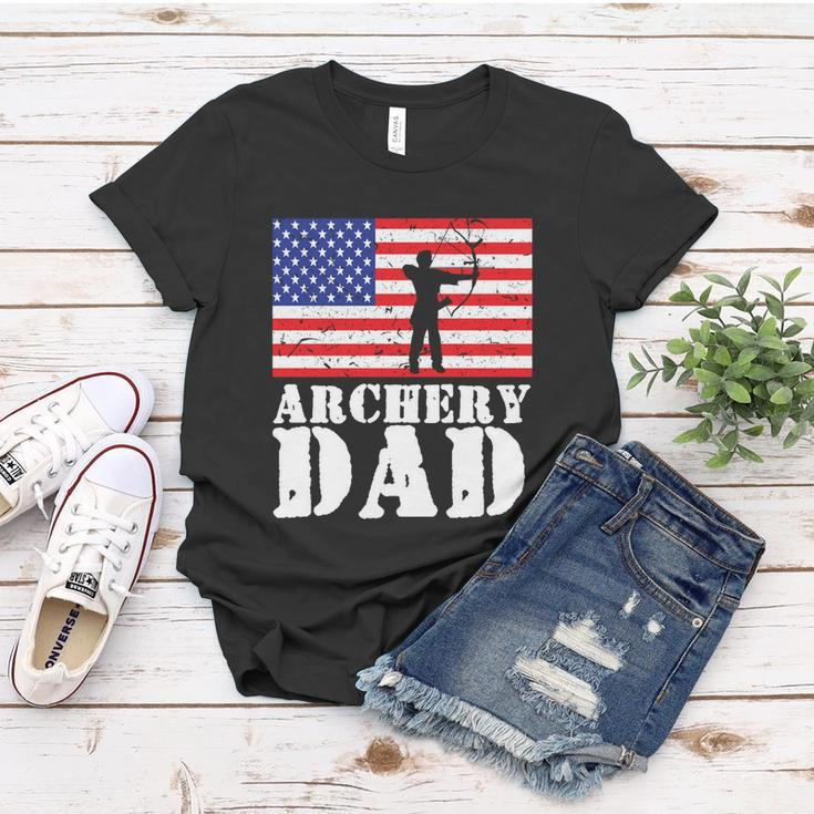 Usa American Distressed Flag Archery Dad Men Gift For Him Gift Women T-shirt Unique Gifts