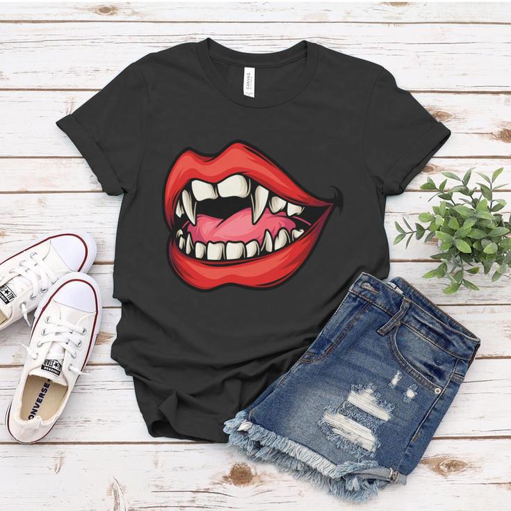 Vampire Mouth With The Most Attractive Vampire Design Women T-shirt Unique Gifts