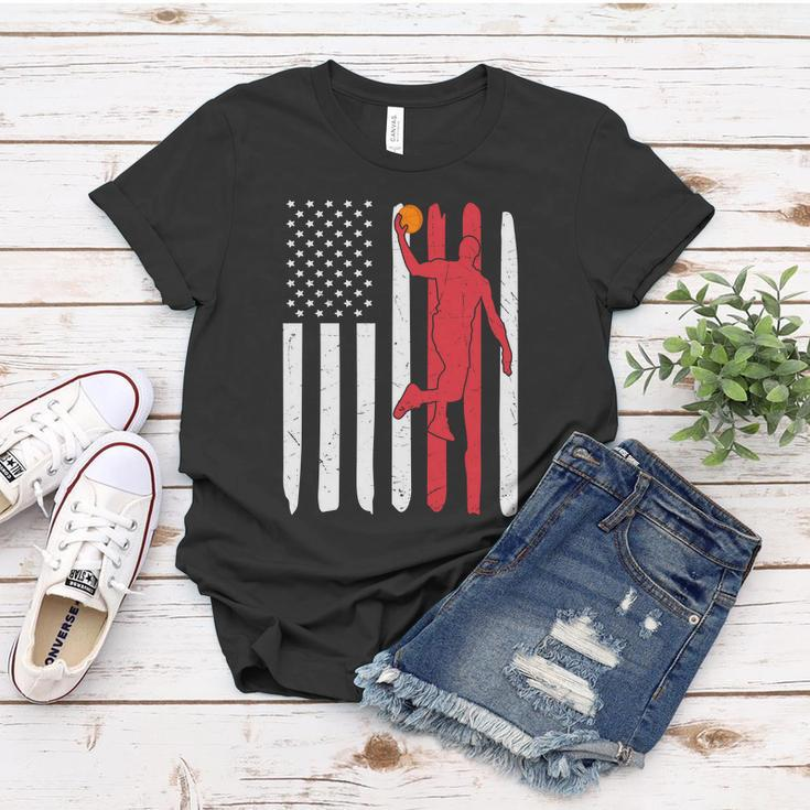 Vintage American Flag American Basketball League Basketball Player Women T-shirt Unique Gifts