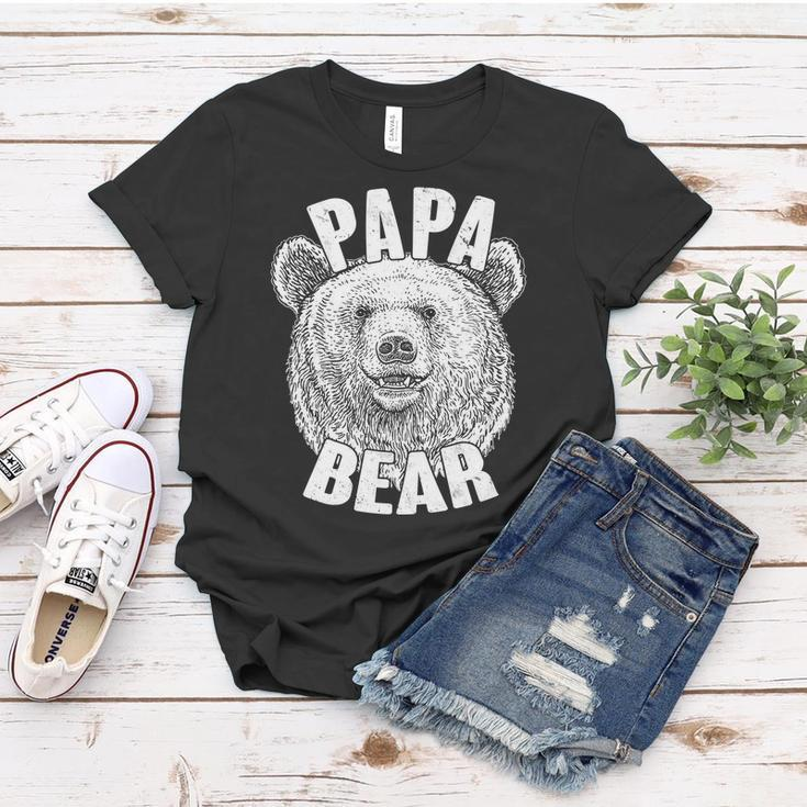 Vintage Papa Bear Father Women T-shirt Unique Gifts