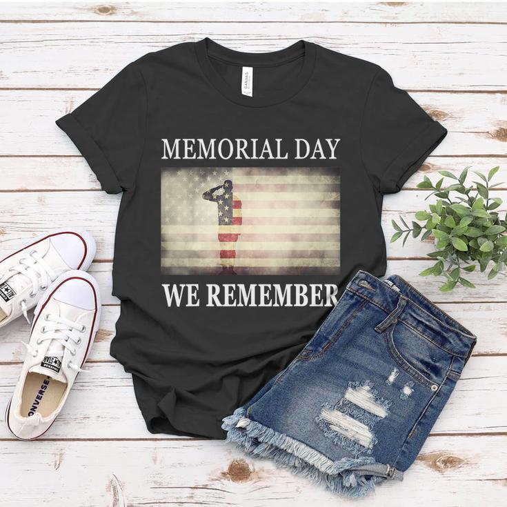 We Remember Funny Gift Salute Military Memorial Day Cute Gift Women T-shirt Unique Gifts