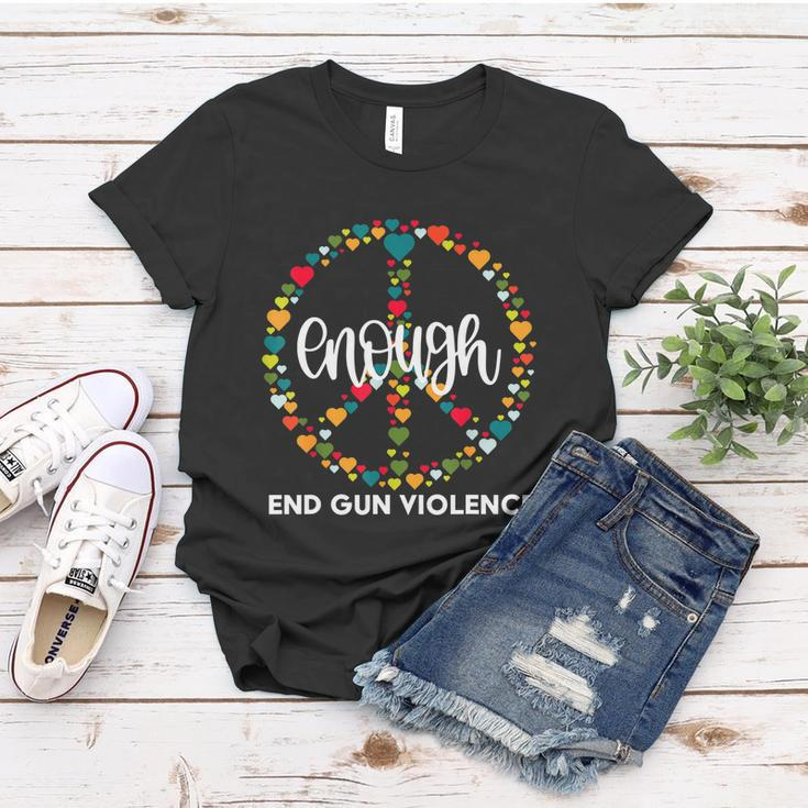Wear Orange Peace Sign Enough End Gun Violence Women T-shirt Unique Gifts